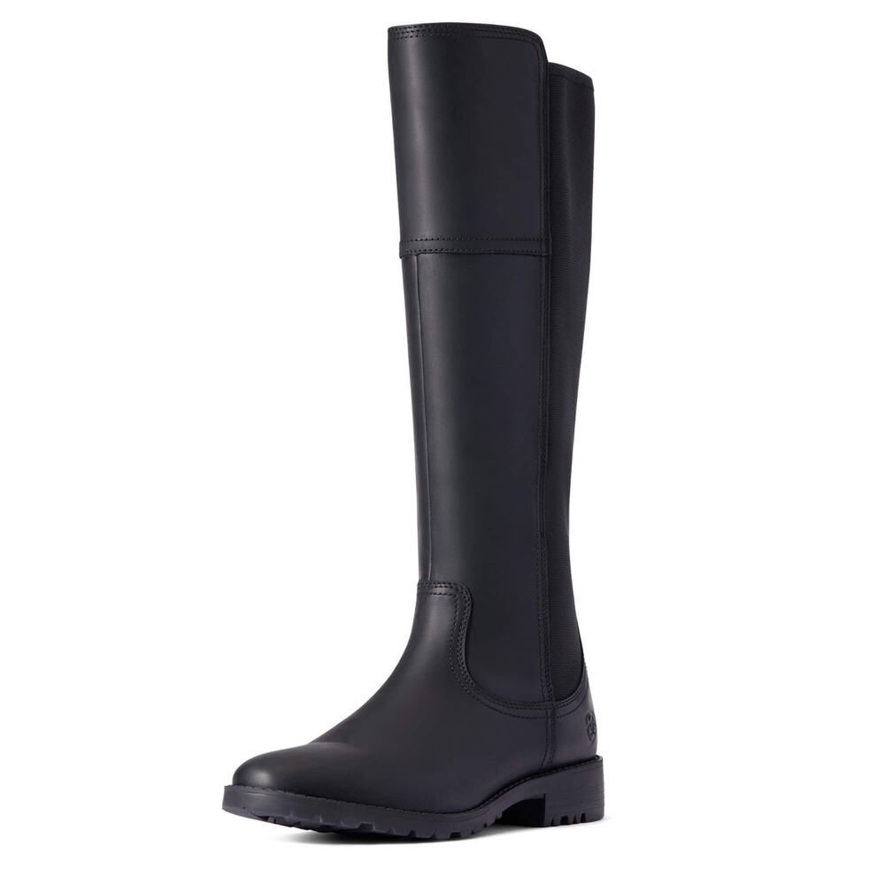 Ariat Womens Sutton II Waterproof Tall Boot Black Leather Size 6.5 Gently Used